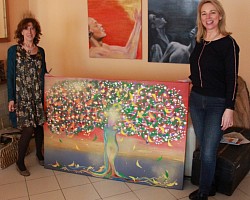 Mijn chakra-boom (collection privée - acrylique, 1 m x 1,50 m)