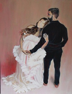Maternité (50 x 40 cm, peinture acrylique, collection privée)