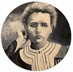 Marie Curie, acrylique