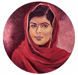 Malala, acrylique